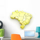 Map Brazil Wall Decal