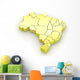 Map Brazil Wall Decal