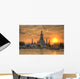 Wat Arun Thailand Temple in Sunset Scene Wall Mural