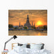 Wat Arun Thailand Temple in Sunset Scene Wall Mural