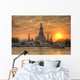 Wat Arun Thailand Temple in Sunset Scene Wall Mural