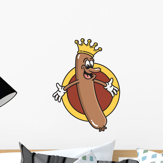 King of the Wieners! Anamorphic Hot Dog Wall Decal