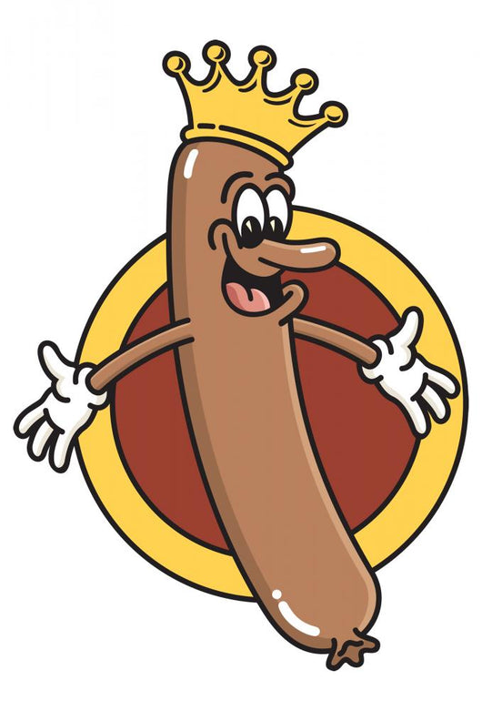 King of the Wieners! Anamorphic Hot Dog Wall Decal