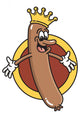 King of the Wieners! Anamorphic Hot Dog Wall Decal