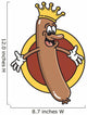 King of the Wieners! Anamorphic Hot Dog Wall Decal