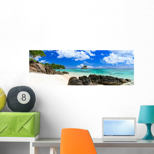 Perfect beach in Seychelles Wall Mural