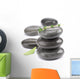 Spa Stones with Green Leaves. Wall Decal
