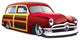 Wooden Body Hot Rod Wall Decal
