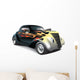 Hot Rod With Flame Ornaments Wall Decal