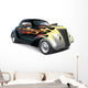 Hot Rod With Flame Ornaments Wall Decal