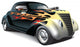 Hot Rod With Flame Ornaments Wall Decal