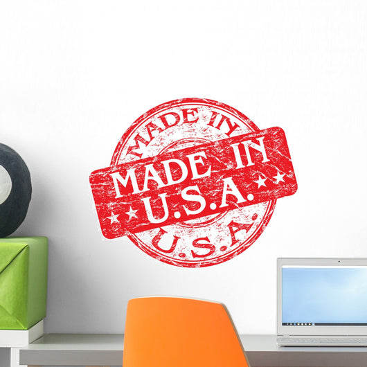 Made in USA Rubber Stamp Wall Decal