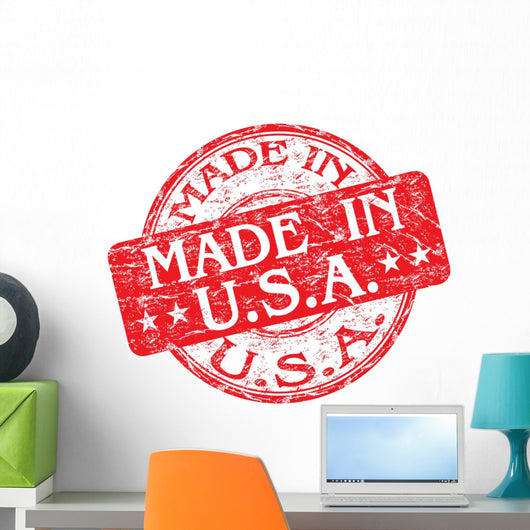 Made in USA Rubber Stamp Wall Decal
