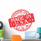 Made in USA Rubber Stamp Wall Decal