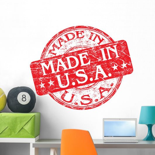 Made in USA Rubber Stamp Wall Decal