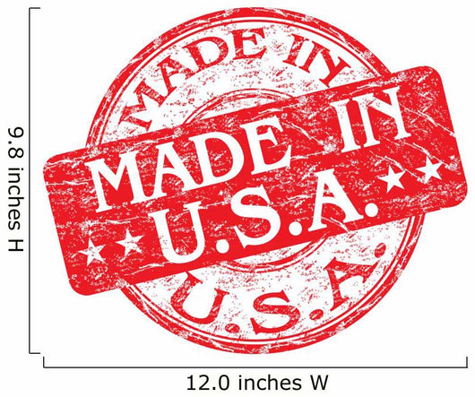 Made in USA Rubber Stamp Wall Decal