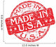 Made in USA Rubber Stamp Wall Decal
