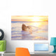 nautilus shell in the sea , sunrise Wall Mural