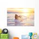 nautilus shell in the sea , sunrise Wall Mural