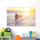 nautilus shell in the sea , sunrise Wall Mural