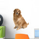 Sitting Golden Retriever Wall Decal