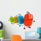 Colorful Dancing Suitcases Wall Decal