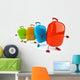 Colorful Dancing Suitcases Wall Decal