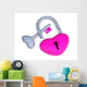 Pink Heartlock isolated Wall Decal