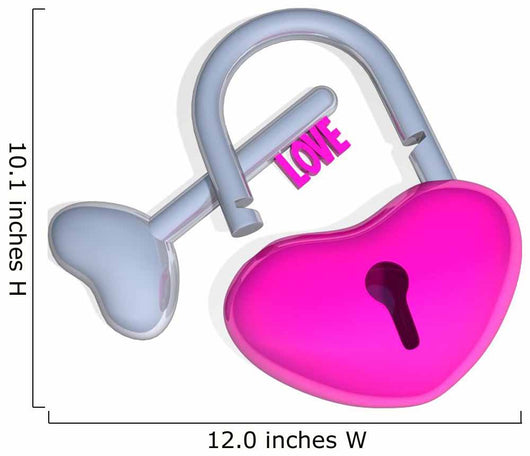 Pink Heartlock isolated Wall Decal