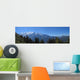 white mountains with snow, aiguillette des houches, brevent, fra Wall Mural