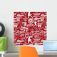 athletic department seamless pattern Wall Mural