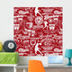 athletic department seamless pattern Wall Mural