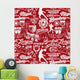 athletic department seamless pattern Wall Mural