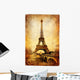 Eiffel tower - retro picture Wall Mural