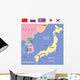 korea map illustration Wall Mural