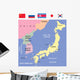 korea map illustration Wall Mural