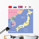 korea map illustration Wall Mural