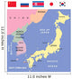 korea map illustration Wall Mural