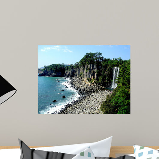 Waterfall on Jeju-do Wall Mural
