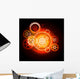 Glowing Techno Gears Wall Mural