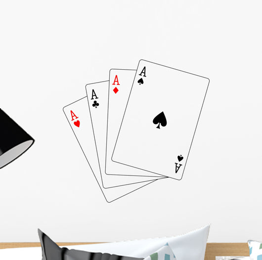 Four Aces Poker Playing Cards Wall Decal