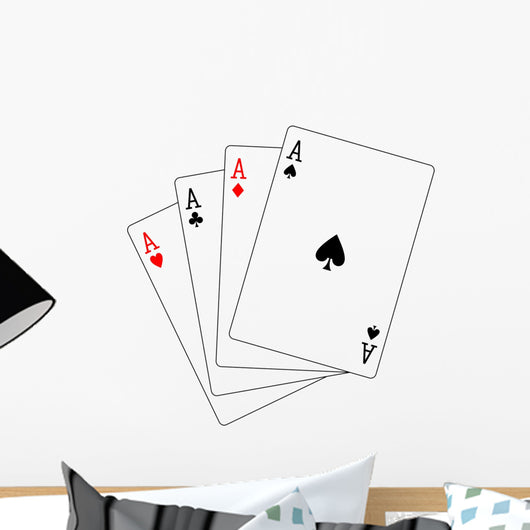 Four Aces Poker Playing Cards Wall Decal