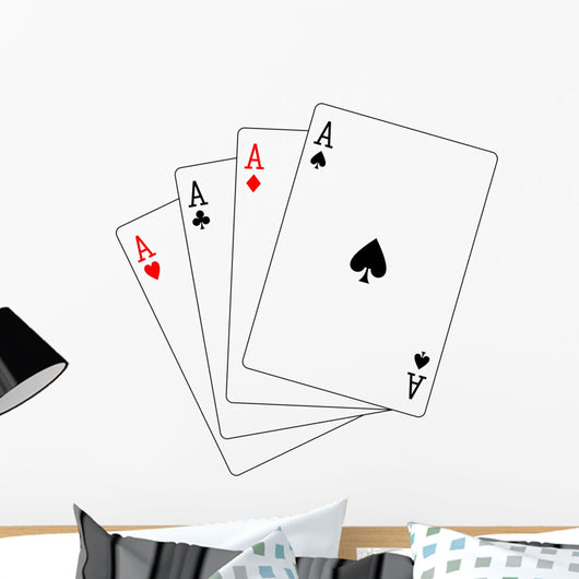 Four Aces Poker Playing Cards Wall Decal