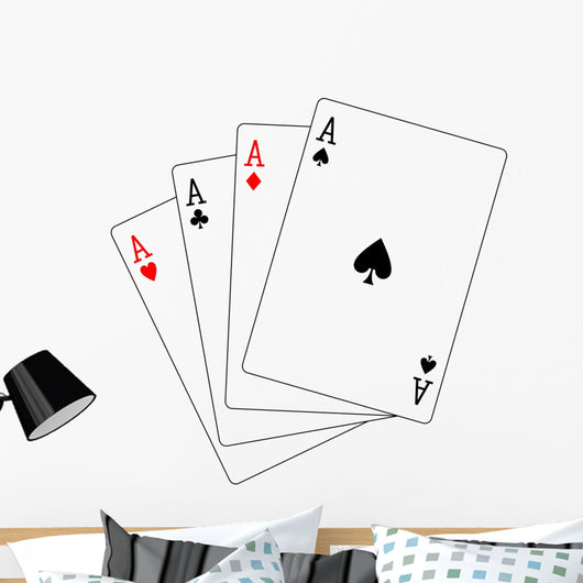 Four Aces Poker Playing Cards Wall Decal