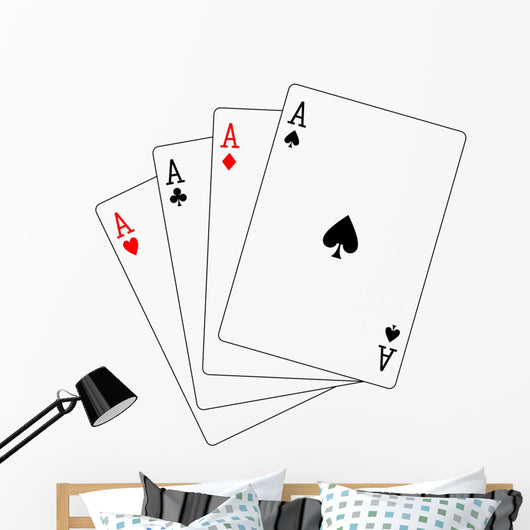 Four Aces Poker Playing Cards Wall Decal