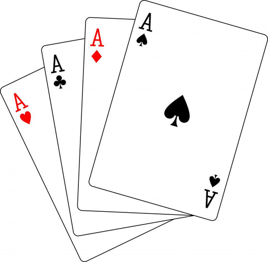 Four Aces Poker Playing Cards Wall Decal
