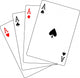 Four Aces Poker Playing Cards Wall Decal