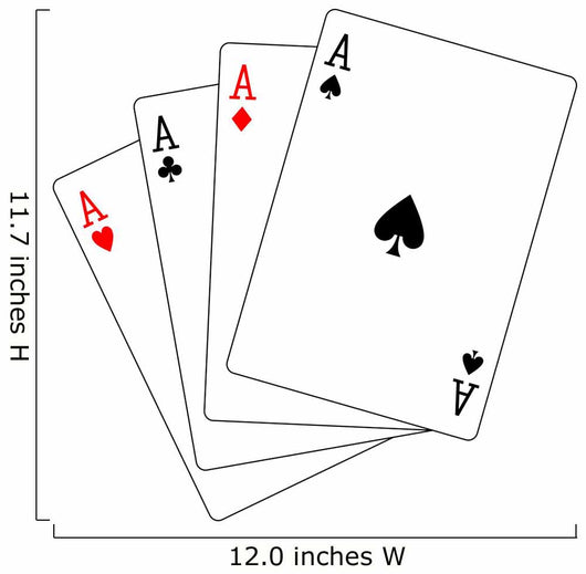 Four Aces Poker Playing Cards Wall Decal