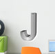 Grey Letter J Wall Decal