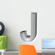 Grey Letter J Wall Decal